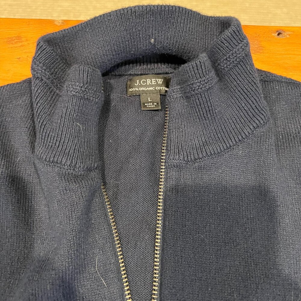 J.Crew Quarter Zip Sweater Blue  - Large